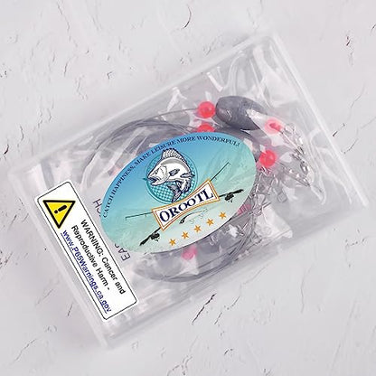 Egg Sinkers Fishing Weight Rigs, 8pcs Stainless Steel Wire Leader Rigs with Sinker Weights Carolina Rig for Flounder Catfish Saltwater Fishing 1/2oz-2oz - size: 1oz-8pcs
