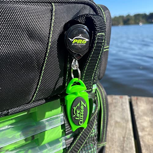 Line Cutterz Patented Dual Hybrid Ceramic Cutter + Stainless Steel Micro Scissors Fishing Line Snipper - Green - color: Green