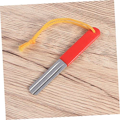 ARTIBETTER 1Pc Double Side Fish Hook Sharpener File with Hanging Strip Material Rounded Tip for Easy Use Portable Fishing Tool for Water and Land Coated Handle for Sure
