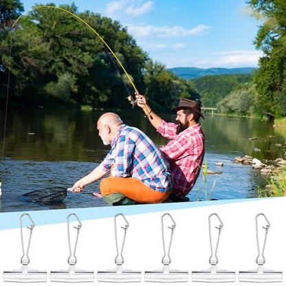 Soulchen 50 Pcs Fishing Line Sinker Slides Clip with Metal Snaps Stainless Steel Fishing Weights Sinkers Slider Swivel Snap Connector Catfishing Tackle Equipment Accessories for Boat Beach