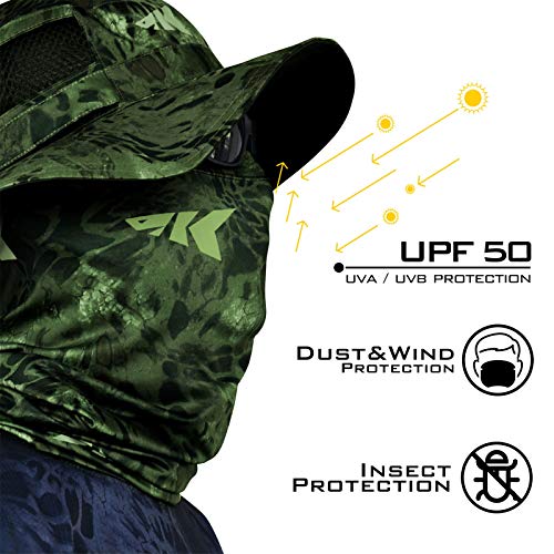 KastKing Sol Armis Neck Gaiter - UPF 50 Face Mask - UV Sun Protection Mask for Men & Women, Fishing, Hiking - color: I: Ambush (Size: 19"x9.5")