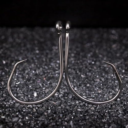 XFISHMAN-Inline-Circle-Hooks-Saltwater-Freshwater-for-Catfish-Tuna-Bass-Octopus-Hooks-Big-Hook-Fishing 50 Pack - color: Black, size: 8/0 50-Pack