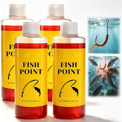 2026 Upgraded Concentrated Fish Attractant Liquid, 100ml Powerful Fish Point Liquid Bait for Trout, Panfish and More, Enhances Scent & Improves Biteresponse - color: 4PCS