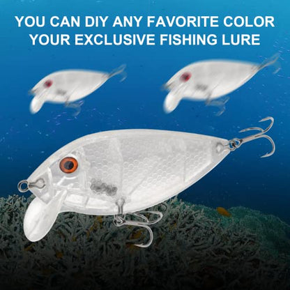 10pcs/20pcs Fishing Blanks Lures Kit Fishing Topwater Unpainted Swimbait Unpainted Crankbaits Hard Baits DIY Lure for Bass Salmon Trout Saltwater and Freshwater - color: A: 20pcs 0.28oz/8g