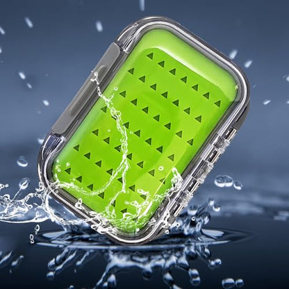 Aventik Silicone Fly Fishing Box Jig Box Waterproof Streamer flies Case Double Sided Clear Lid Storage Lure Case Saltwater Freshwater (XSB:4.24x3.04x1.36inch) - style: XSB:4.24x3.04x1.36inch