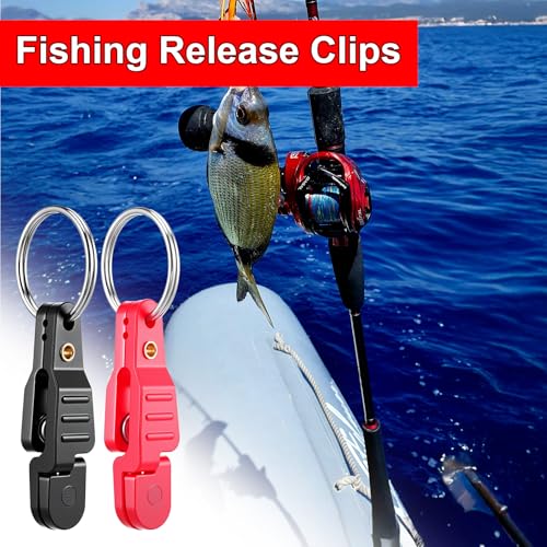 21 Pcs Heavy Tension Snap Release Clips, Padded Trolling Clips with Key Ring, Snap Weights for Trolling, Downriggers Release Clip for Weight Planer Board Offshore Kites Downrigger Fishing