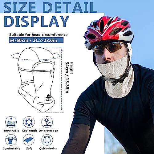 Balaclava Ski Mask, Sun UV Protection Breathable Full Head Face Mask for Men Women Skiing Cycling - color: Beige