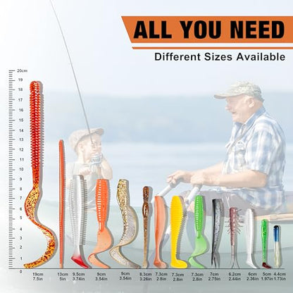 TRUSCEND Complete Fishing Lures - Tackle Box with Tackle Included - Crankbaits, Minnows, Frogs, Vibes, Poppers, Spinners, Spoons, Soft Baits, Hooks & Weights Accessories Kit for Bass Panfish Trout - color: D-340pcs Premium Kit