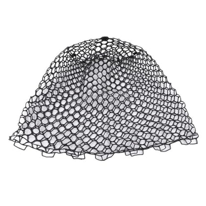 Landing Net Mesh, 55cm Deepened Soft Flexible Rubber Fishing Net Bag, Black Anti-Snag Landing Mesh for Freshwater, Saltwater and Fly Fishing Use
