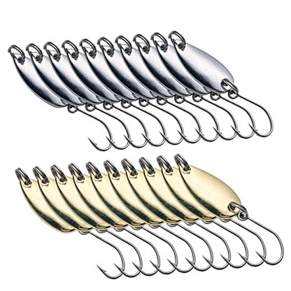 Toddmomy Sequin Bait Fishing Lures for Bass Artificial Fishing Tool Bait Blades Hook Blades Portable