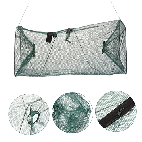 Portable Foldable Nylon Fishing Net Lightweight Shrimp Catching Cage Quick Drying Fish Keeping Net for Outdoor Use Collapsible Fishing Accessories