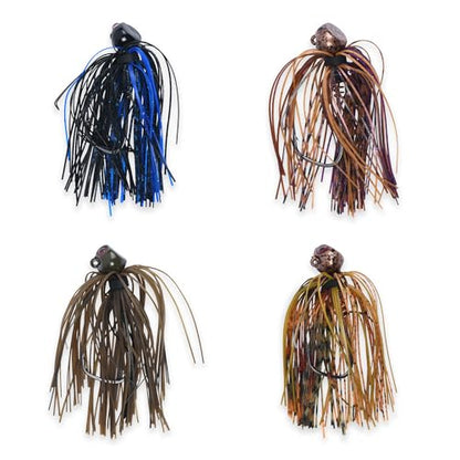 CPR Football Jig, Bass Jigs Weedless Fishing Lures Jigs for Bass Fishing - Crawfish Imitator with Flat Head & 3D Red Eyes, 5/0 Hook, 3/8 Oz - Pack of 4, Made in USA - size: 1/2 oz
