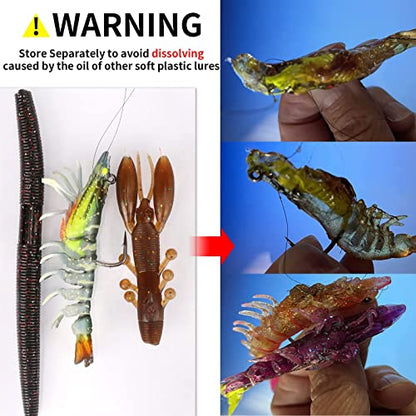 TRUSCEND Duramax Pre-Rigged Saltwater Fishing Lures with BKK Jig Hooks, Easy Catch 10X Tear-Resistant TPE Soft Swimbait for Redfish Grouper Striper Bass Trout Crappie Walleye, Weedless Freshwater Bait - color: A3-4.3"-0.75oz