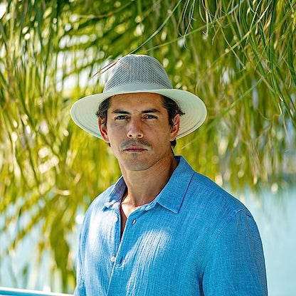 Panama Jack Men's Original Canvas Safari Sun Hat, UPF 50+ Sun Protection Cap, 2.5" Brim - color: Beige, size: X-Large