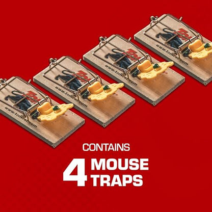 Tomcat Mouse Traps (Wooden), 4 Count Pack of 12 - size: 12-Pack, style: Mouse Trap