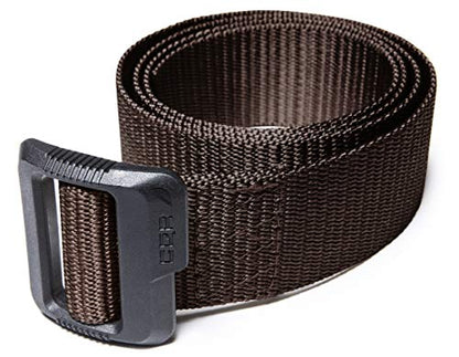 CQR Tactical Belt, Military Style Heavy Duty Belt, Webbing EDC Quick-Release Buckle - color: 2pack Dura Nylon Black/Brown, size: Small