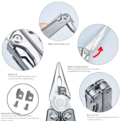 SQT2048-A 19-in-1 Multitool, Gifts for Men, Foldable & Self-Locking, Professional Multitool for DIY, Outdoor Camping, and Home Repairs... - style: SQT2048-A