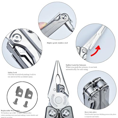 SQT2048-A 19-in-1 Multitool, Gifts for Men, Foldable & Self-Locking, Professional Multitool for DIY, Outdoor Camping, and Home Repairs... - style: SQT2048-A