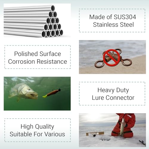 Atibin Stainless Steel Barrel Swivel Snap Saltwater Swivels Fishing High Strength Lure Fishing Swivel Heavy Duty SUS304 - size: #5 (112lb) 50pcs