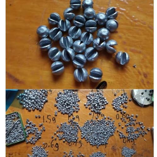 Split Shot Fishing Weights Fishing Sinkers Lead Split Shot Fishing Weights Sinkers Split Shot Sinkers for Fishing -Space Sinker 500Pcs - color: 1.2G / 0.0026LB