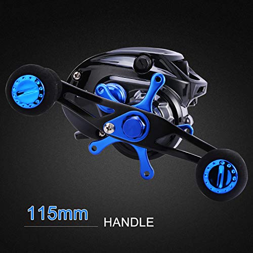 Sougayilang Baitcasting Reel, 7.0:1 Gear Ratio Super Smooth Power, 9 + 1 Shielded Ball Bearings Anti-Corrosion Baitcaster Reel Fishing Reel - color: Left Handed - 7.0:1