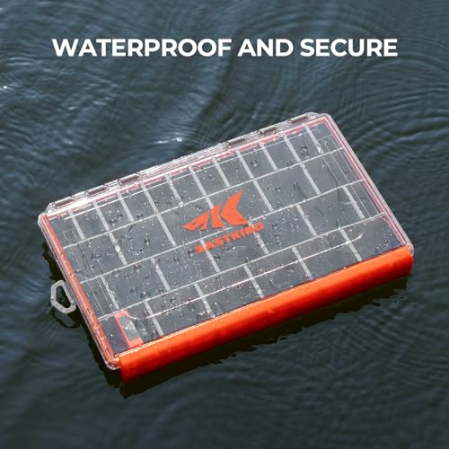 KastKing HyperSeal Waterproof Tackle Box, Waterproof 3600 and 3700 Tackle Trays, Fishing Tackle Box Organizer with Removable Dividers, Lure Box and Terminal Tackle Storage - size: 3700 (2 Packs)