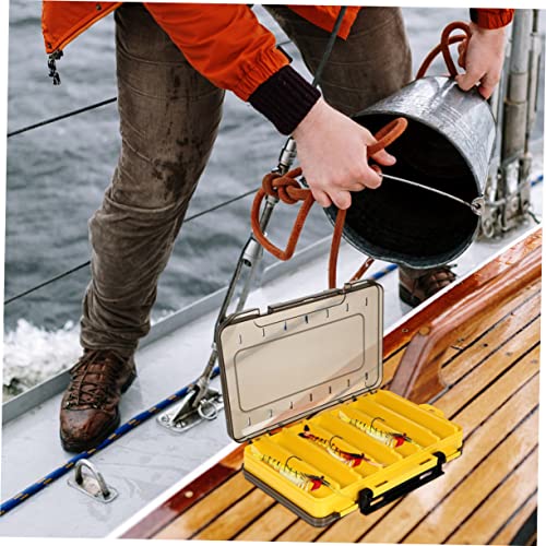 SUPVOX 2Pcs Double-Sided Drainage Fishing Lure Storage Container Waterproof Storage for Soft and Hard Baits Compartment Organizer for Fishing Gear for Freshwater