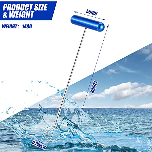 Sotiff 2 Pcs 12 in Stainless Steel Fish Hook Remover Tools Summer Fishing Hook Quick Removal Device Saltwater Dehooker Aluminum and Fish Dehooker for Fisherman - color: Blue