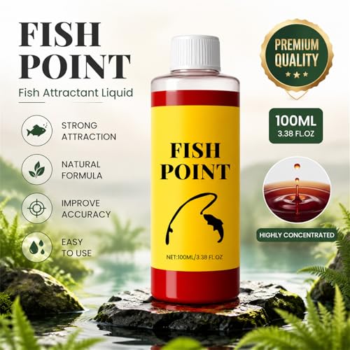 Fish Point Liquid, Concentrated Fish Attractant Liquid, Red Worm Liquids Spray, 100ml Freshwater & Saltwater Fishing for Trout, Panfish and More - color: 1PCS