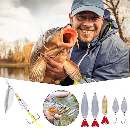 PLUSINNO Fishing Lures, 292/210Pcs Tackle Box with Tackle Included, Crankbaits, Hooks, Weights, Fishing Accessories kit, Fishing Bait Lure Gear Kit Gift for Men Bass,Trout - color: 78PCS Fishing Lures