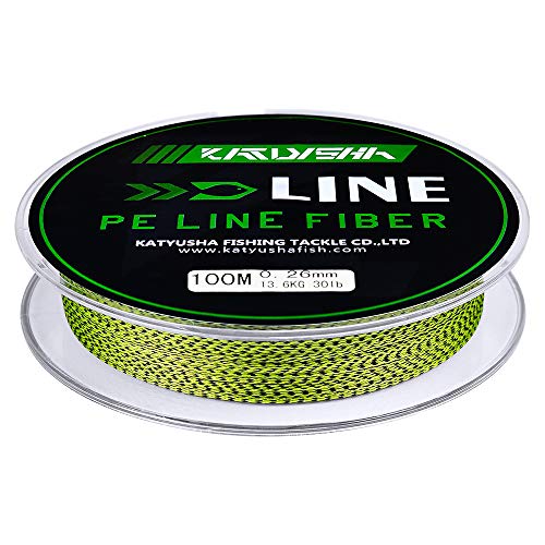 Braided Fishing Line, Abrasion Resistant Zero Stretch Braided Lines 4/8 Strands Super Strong Superline 6Lb -100Lb Test 109/328/547/1094/2187 Yards - color: Yellow/Black(4 Strand), size: 30 LB (109 Yards)