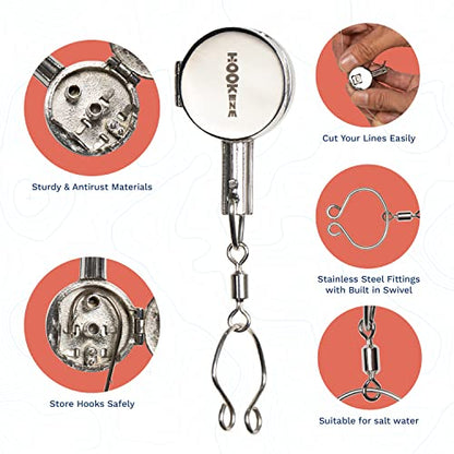 HOOK-EZE Fishing Knot Tying Tool | Protect from Fish Hooks | Tie Fishing Knots Easily | Cool Gadgets for Fishermen | Ice Fly Fishing | Fishing Accessories for Beginner Anglers | Nail Knot Tool - color: Metal, style: Nail Knot
