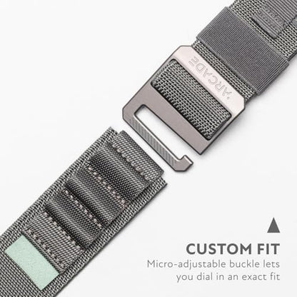 Arcade Belts Hardware Alu Utility Belt - Low-Profile Aluminum Buckle, Heavy Duty Work Belt, Stretch Webbing, Anti-Slip - color: Charcoal, size: Regular | M/L – Fits up to 40”