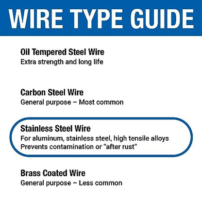 Mercer Industries 186060 - 5" x 5/16" x 5/8"-11 Stringer Bead Wire Wheel, .020 Stainless Steel Wire - color: Stainless Steel, size: 5" x 5/16" x 5/8"-11, style: Stringer Bead Wire Wheel