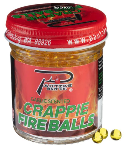 PAUTZKE'S Crappie Fire Balls - Striking Color & Prolonged Scent Release, Infused with Genuine Salmon Egg Juice - color: Gold- 3 Pack