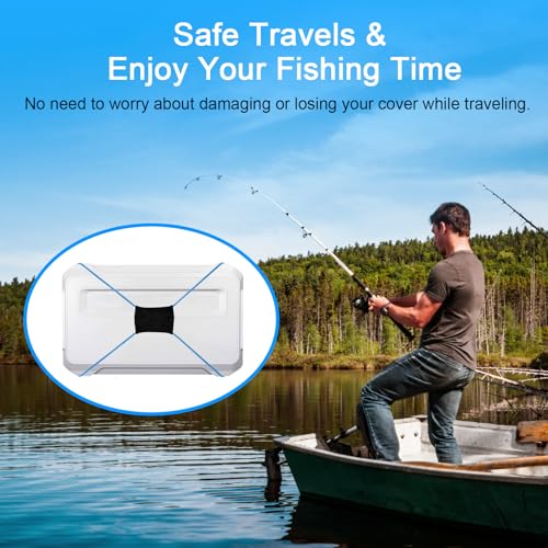 Thickened Fishing Finder Cover Straps, Adjustable Fish Finder Bungee for Securing Graph Cover for Travel - color: Green,Blue,Orange,Black
