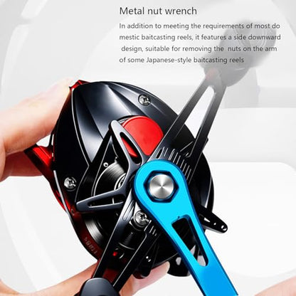 Professional Fishing Reel Maintenance Tool Set Aluminum Alloy for Fishing Reel Baitcasting Reel and Round Reel Repair - color: Dark