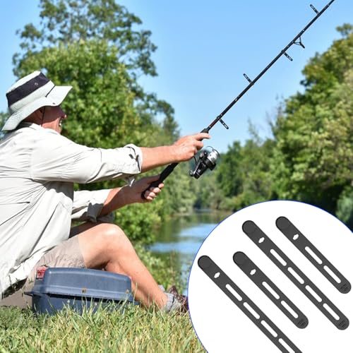 30 Pcs Silicone Fishing Rod Straps, Stretchy Fishing Rod Ties | Soft Lightweight Reusable Rubber Bands Belts for Pole Storage Cables Rods