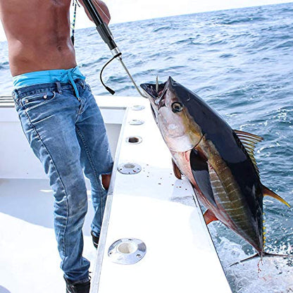SANLIKE Telescopic Fishing Gaff Fiberglass Pole with Nonslip Rubber Handle | With Stainless Steel Hook with M8 Screw - size: Small