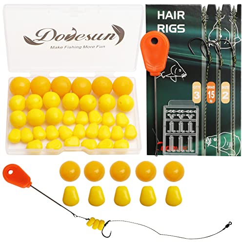 Dovesun Carp Fishing Hair Rigs Carp Fishing Equipment with Baits Hooks Accessories 41PCS/151PCS - color: Size#2-41PCS