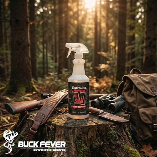 Buck Fever Vanishing Hunter Scent Killer Spray, Synthetically Formulated Hunting Scent - Suitable in Extreme Weather Conditions for Human & Gears - Scent Blocker Spray Neutralizers Human Odor - size: 32oz