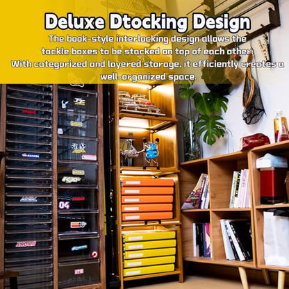 Deluxe Fishing Tackle Box, Waterproof 3600 and 3700 Tackle Trays, Organizer with Removable Dividers, Sealed Lure Box and Terminal Tackle Storage (2, 3600 Yellow) - color: 3600 Yellow 2 packs