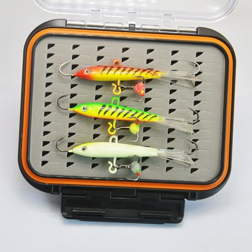 Alichino Ice Fishing Jig Set Ice Fishing Lures Micro Jig Head Hook Set for Panfish, Crappie, Walleye, Perch, Trout, Bluegill - color: 5pcs Balance Ice Lure Set