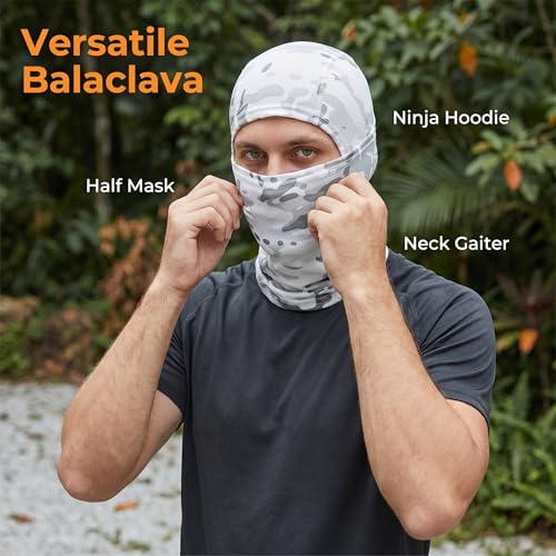 4 Pieces Balaclava Mask Sun Protection Hood Face Cover Full Head Mask for Men and Women for Hunting Fishing Skiing - color: Camo