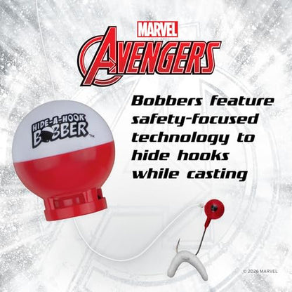 Shakespeare Youth Fishing Reel and Rod Combo - color: Marvel Captain America 7pc Kit