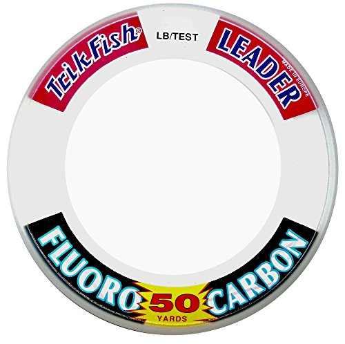 TrikFish Fluorocarbon Leader Fishing Line - Trik Fish Leader - Saltwater & Freshwater Fishing Line - Clear, Virtually Invisible - High Strength & Abrasion Resistance Lb Test - size: 50 Yards, style: 80lb Test