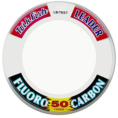 TrikFish Fluorocarbon Leader Fishing Line - Trik Fish Leader - Saltwater & Freshwater Fishing Line - Clear, Virtually Invisible - High Strength & Abrasion Resistance Lb Test - size: 50 Yards, style: 80lb Test
