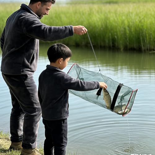 2 Pack Minnow Trap,Small Fishing Bait Trap,Small Fish Trap Crawfish Trap Fish Traps for Small Fish Foldable Fishing Net