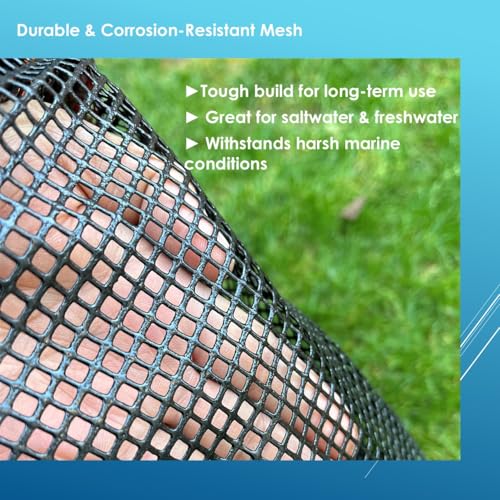 Floating Fish Basket – Collapsible Fishing Net Cage for Live Fish – Heavy-Duty Fishing Net Baskets for Shore, Boat & Dock Fishing