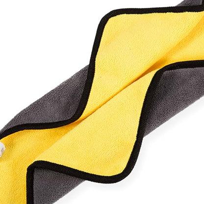 Outdoor Sports Thickening Fishing Towel Microfiber Camping Fishing Towels Wipe with Clip Hands Towel Fishing Accessories - Yellow - color: Yellow